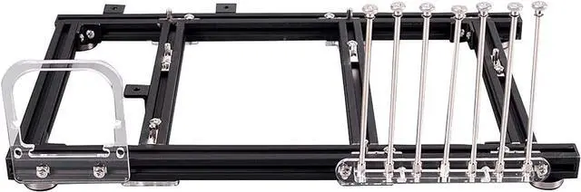 Alt view image 2 of 7 - Mini ITX MATX ATX PC Test Bench DIY Open Air Frame Overclock Vertical Case Computer Mount Aluminum Chassis for HTPC Graphics Card/Games/Cooling