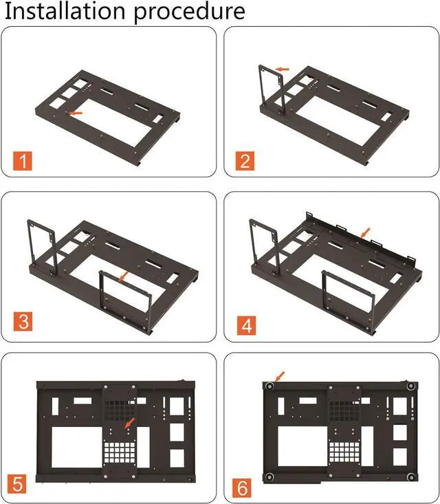 Alt view image 3 of 7 - Chassis case Computer Motherboard Case Rack Personality Open Chassis Vertical Overclocking Open Aluminum Frame Chassis Rack