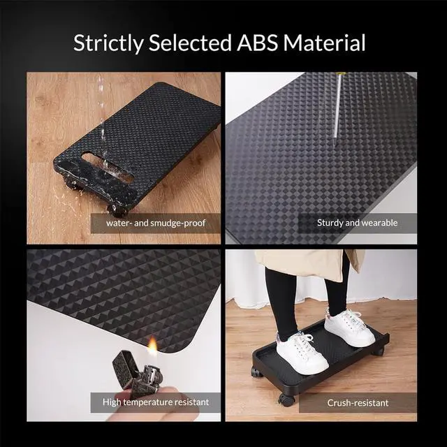 Alt view image 4 of 7 - CPU Stand PC Tower Stand Mobile CPU Holder Desktop ATX-Case with 2 Locking Wheels and 2 Caster Wheels for Gaming PC Case PC Tower Stand (Color : Without Baffle)