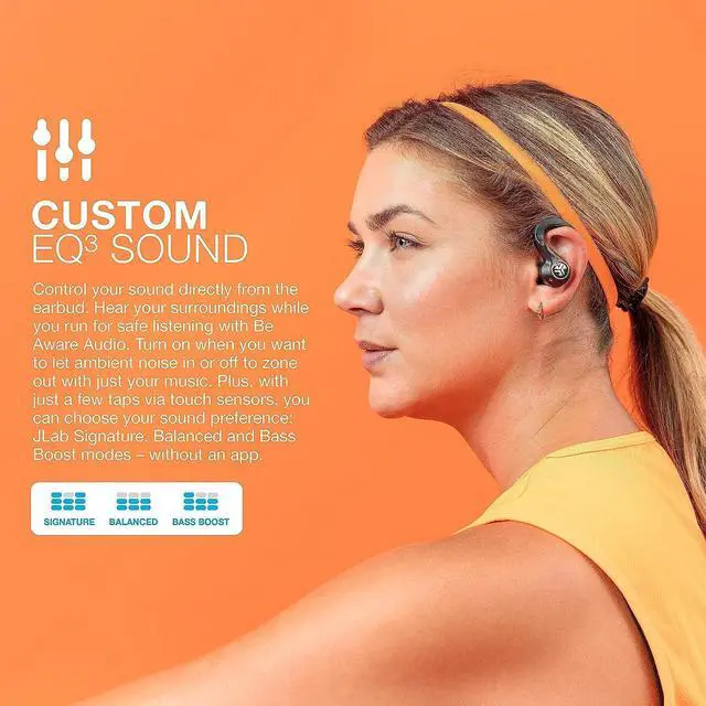 Alt view image 5 of 6 - Epic Air Sport ANC Gen 2 True Wireless Bluetooth Earbuds Headphones for Working Out IP66 Sweatproof 15-Hour Battery Life +55-Hour Charging Case Music Controls 3 EQ Sound Settings