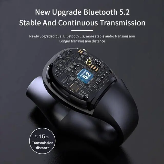 Alt view image 4 of 7 - Ear Clip Bone Conduction Headphones Bluetooth 5.3, Wireless Open Ear Clip on Earbuds,Waterproof Mini Sport Running Painless Earring Earphone, Noise Cancelling/HiFi Quality/Long Battery Life