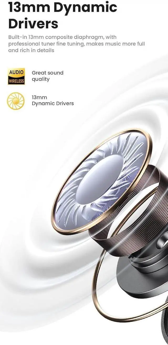 Alt view image 5 of 7 - FK Trading Wireless Earbuds Headphones for T-Mobile REVVL 6X 5G Wireless Earbuds - Bluetooth 5.3 Headphones in Ear with Charging Case, Dual-Mic ENC TWS Earbuds, Waterproof, Touch Control - Black