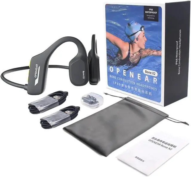 Alt view image 7 of 7 - Bone Conduction Headphones Swimming Underwater IPX8 Waterproof Headphones Underwater Waterproof Earbuds for Swimming Swim Headphones Bluetooth Bone Conduction Head Set MP3 Player with 8G Memory