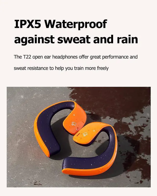 Alt view image 6 of 7 - Wireless Ear Hanging Bluetooth Headset Open Ear Headphones Wireless Bluetooth Earbuds with Earhooks Earless Out of Ear Air Bone Conduction Headphones Bluetooth Over The Ear Wireless Earbuds for Sport