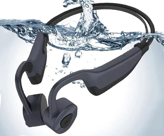 Main image of Swimming Bone Conduction Headphones Waterproof Mp3 Player, Open Ear Wireless Earbuds 16G Sport Earphones with Bluetooth for Running Diving Water Gym Spa Underwater