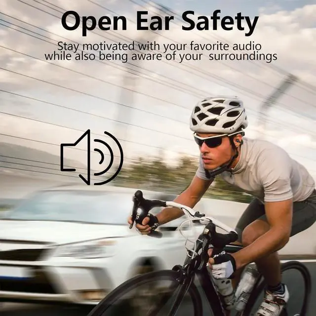 Alt view image 3 of 7 - Open Ear Headphones Bone Conducting Induction Earphones Wireless Ear Clip Bone Conduction Earbuds Wireless Ear Clips Ear Buds Ear Clip Bone Conduction Headphones Bluetooth Earbuds Headset