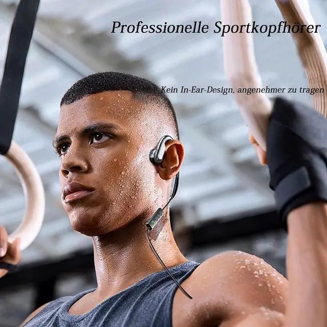 Alt view image 3 of 7 - DanAci 2023 Bone Conduction Bluetooth Headphones, Wired Open-Ear Earbuds with Noise Cancelling Mic 3.5mm/Typec Connector, Sweat Resistant Headphones for Cycling Running and Other Sports