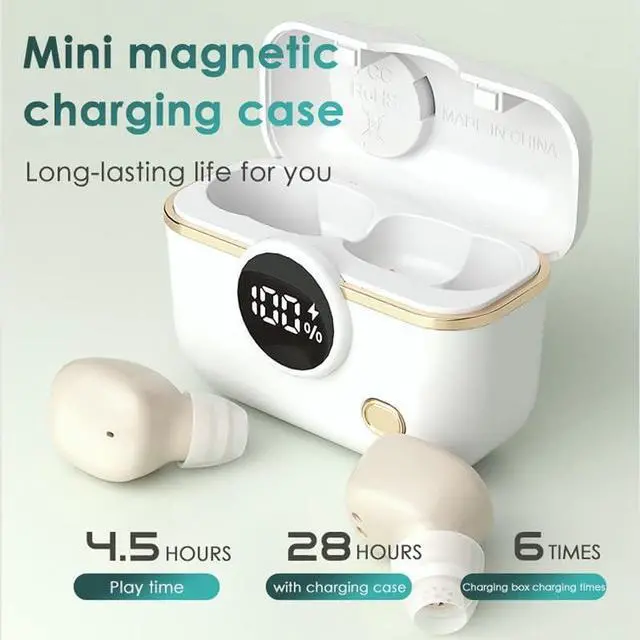 Alt view image 4 of 7 - Xmenha Invisible Earbuds Wireless Bluetooth Smallest Secret Hidden Headphones for Work Small Tiny Ear Buds for Sleeping Comfort Mini Sleep Earbuds Noise Cancelling for Side Sleepers Small Ear