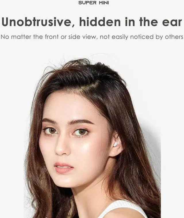 Alt view image 3 of 7 - Xmenha Invisible Earbuds Wireless Bluetooth Smallest Secret Hidden Headphones for Work Small Tiny Ear Buds for Sleeping Comfort Mini Sleep Earbuds Noise Cancelling for Side Sleepers Small Ear