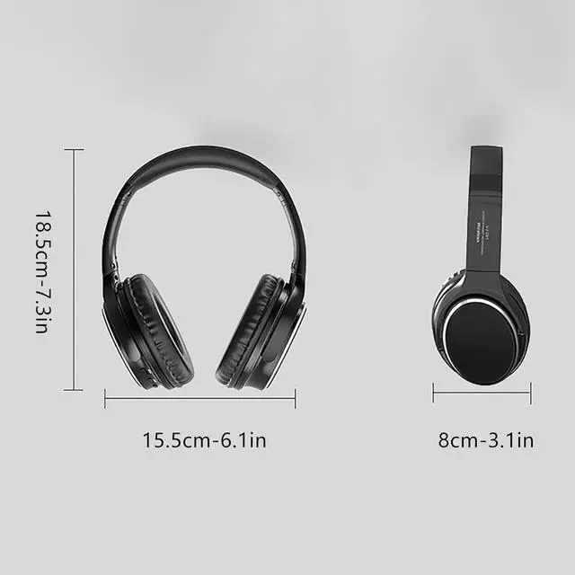 Alt view image 3 of 7 - Bluetooth 5.3 Wireless Sports Metal Earmuff Head-Mounted Headset - Three Modes Wireless Sports Running Built-in Mic Stereo Noise Cancellation Headphones for Sports Outdoor Workouts