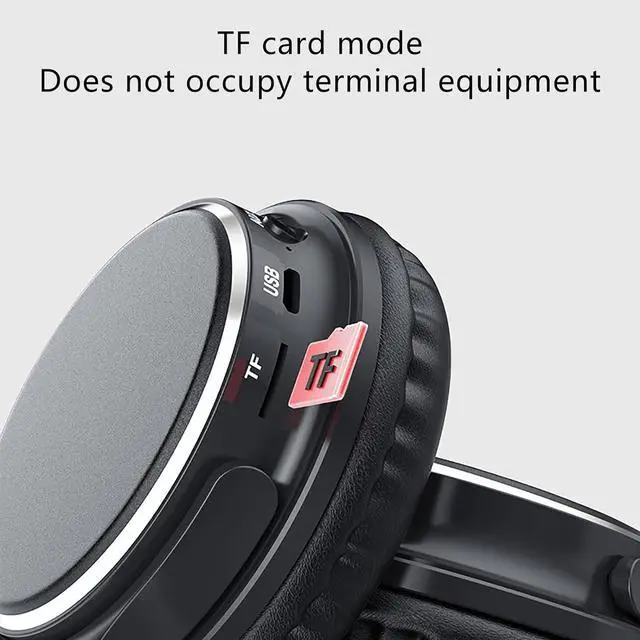 Alt view image 5 of 7 - Bluetooth 5.3 Wireless Sports Metal Earmuff Head-Mounted Headset - Three Modes Wireless Sports Running Built-in Mic Stereo Noise Cancellation Headphones for Sports Outdoor Workouts