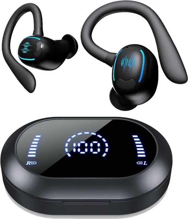 Main image of Xmenha Sport Wireless Over The Ear Buds Earbuds with Earhooks Waterproof Over Ear Earphones Bluetooth Running Workout Wrap Around Earbuds with Ear Hook Sports Running Wrap Around Headphones Wireless