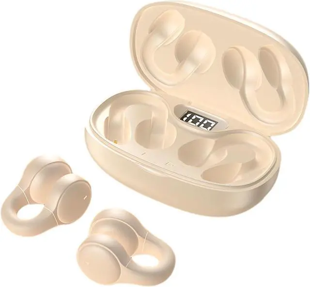 Main image of Wireless Ear Clips Ear Buds Bone Conduction Bluetooth Wireless Headset Open Ear Headphones Ear Clip On Headphones Bone Conducting Induction Earphones Wireless Ear Bone Conduction Headphones