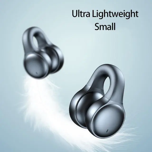 Alt view image 4 of 7 - Wireless Ear Clips Ear Buds Bone Conduction Bluetooth Wireless Headset Open Ear Headphones Ear Clip On Headphones Bone Conducting Induction Earphones Wireless Ear Bone Conduction Headphones