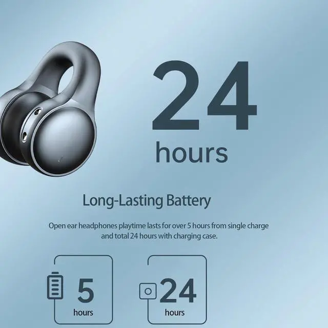 Alt view image 7 of 7 - Wireless Ear Clips Ear Buds Bone Conduction Bluetooth Wireless Headset Open Ear Headphones Ear Clip On Headphones Bone Conducting Induction Earphones Wireless Ear Bone Conduction Headphones