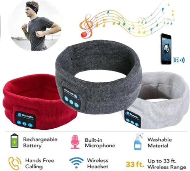 Alt view image 3 of 7 - NC Sports Headband Wireless Bluetooth Stereo Headphones Running Headphones Sleep Headphones Sports Sleep Music Headbands Fashion Headband Headphones