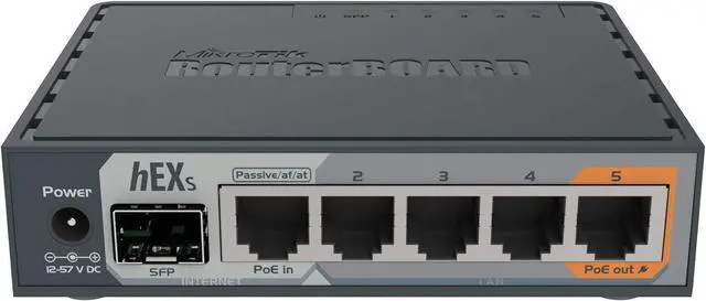 Alt view image 2 of 4 - Mikrotik hEX S RB760iGS Router 5X Gigabit Ethernet, SFP, Dual Core 880MHz CPU