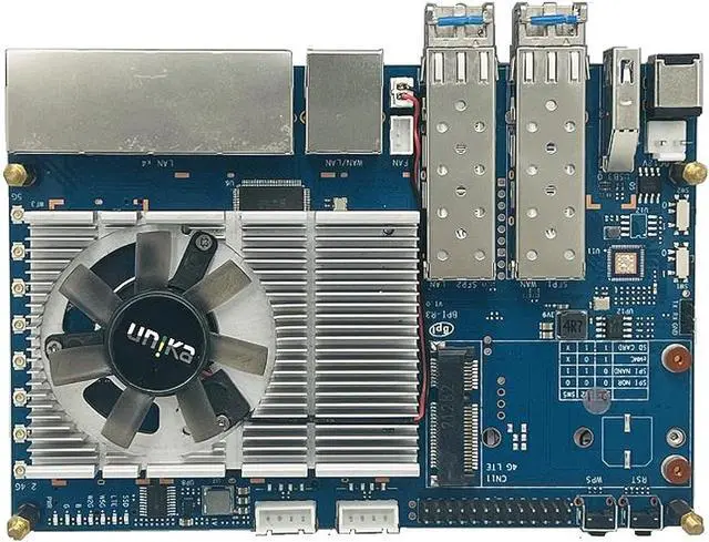 Alt view image 7 of 7 - Banana Pi BPI-R3 Wi-Fi 6 OpenSource Wireless Dual-Band OpenWRT Router Board with MediaTek MT7986(Filogic 830),Support 5X GbE and 2X 2.5GbE SFP (Bundle3-BPI R3+Antennas)