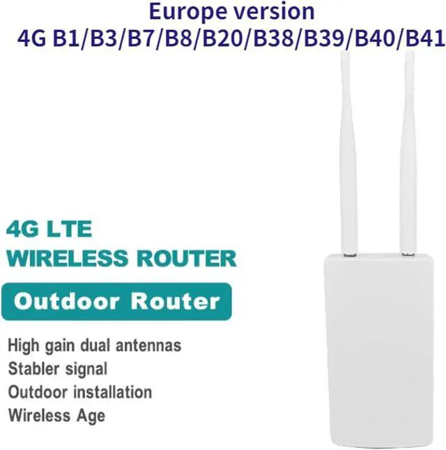 Alt view image 2 of 7 - 4G LTE Unlocked Wireless Mobile Hotspot with SIM Card Slot, 300Mbps WiFi Hotspot Router with Dual 5dBi High Gain Antenna (US Plug 100240V)