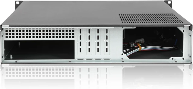 Alt view image 3 of 7 - MicroATX/Mini-ITX 2U Rackmount Server Case Max 7x3.5 Bays, USB3.0 with 2.0 Adapter, ATX PSU Support, Top or Side Cooling, 15.7" Depth
