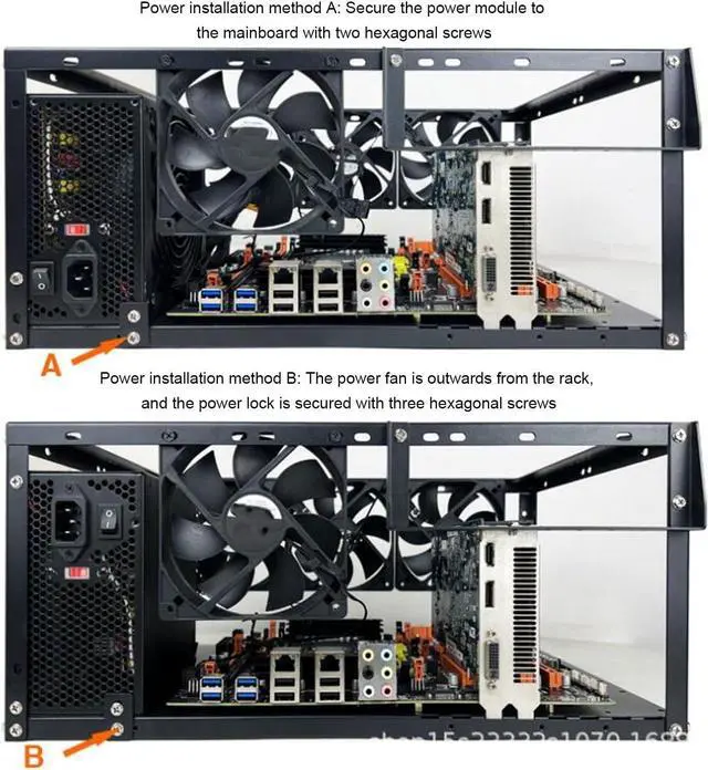 Alt view image 3 of 7 - DIY Computer Case, ATX Open Chassis Case Rack for EATX MATX ITX Motherboards, Widely Body Heat Dissipation ATX Case