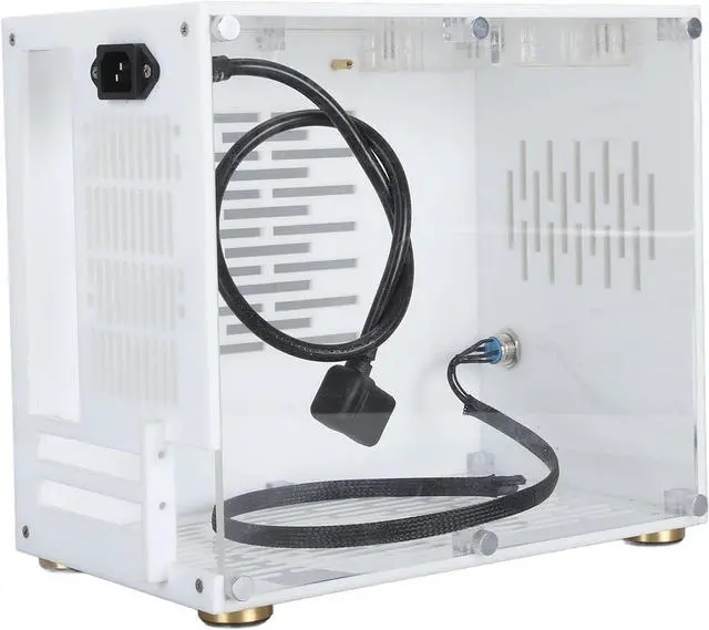 Main image of Mini ITX Computer Case, 360° Open Heat Dissipation Mini Tower Computer Chassis, Acrylic Transparent Panels Gaming Desktop Computer Case for DIY Gamers