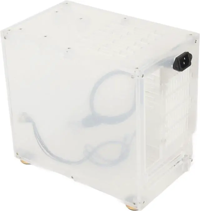 Alt view image 5 of 7 - Mini ITX Case, Small Form Factor PC Case 360 Degrees Open Hollow Cooling DIY Mini ITX Computer Gaming Case Clear Acrylic for Desktop PC 100240V