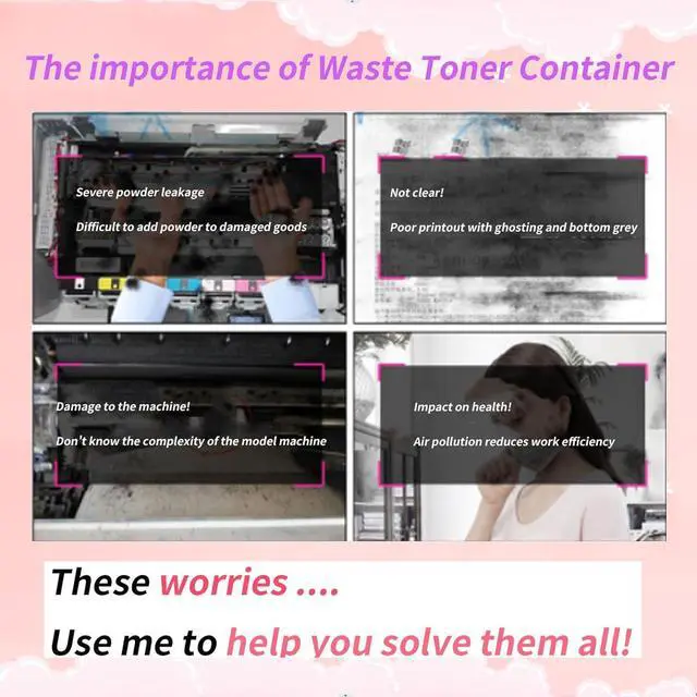 Alt view image 4 of 7 - MX-3050 Waste Toner Box Compatible for Sharp MX3050 Works with MX-3050 MX-3070 MX-3550 3570 MX-4050 MX-4070 MX-5050 5070 MX-6050 6070 C4081 C3581 C3081