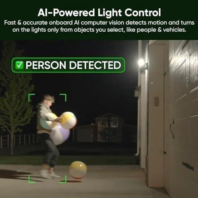 Alt view image 5 of 7 - WYZE Floodlight Camera Pro, PCMag Editors' Choice, 3000-Lumen LEDs, 180° Wide View, 2.5K HD Outdoor Security Camera, Motion Detection, Color Night Vision, Works with Alexa & Google