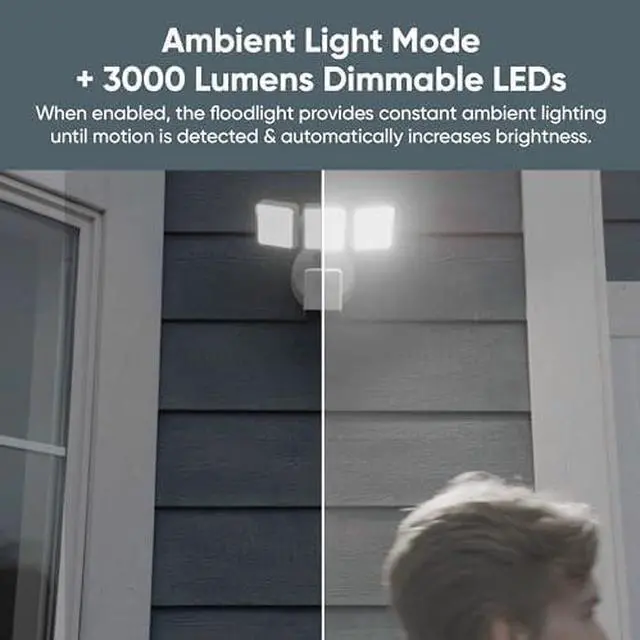 Alt view image 7 of 7 - WYZE Floodlight Camera Pro, PCMag Editors' Choice, 3000-Lumen LEDs, 180° Wide View, 2.5K HD Outdoor Security Camera, Motion Detection, Color Night Vision, Works with Alexa & Google