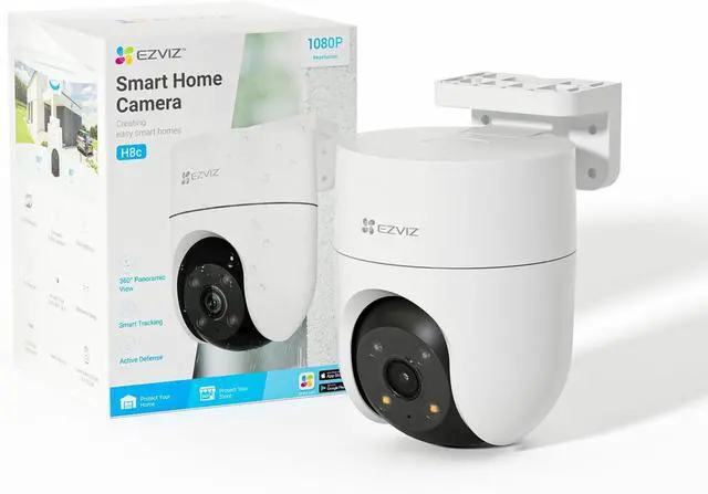 Main image of EZVIZ 360° Security Camera Outdoor with Auto-Tracking, WiFi Surveillance Camera for Home Security, Human/Motion Detection, Color Night Vision, Two-Way Talk, Waterproof, Alexa/Google | H8C 2MP
