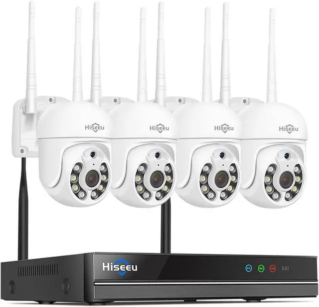 Main image of 5mp, Two-Way Audio, 360 ° Tracking Monitoring Camera Wireless Hiseeu Integrated NVR 1920P 5-megapixel 4-Piece Set with Built-in 1TBHDD can be Added to 10 Channels for Remote Monitoring