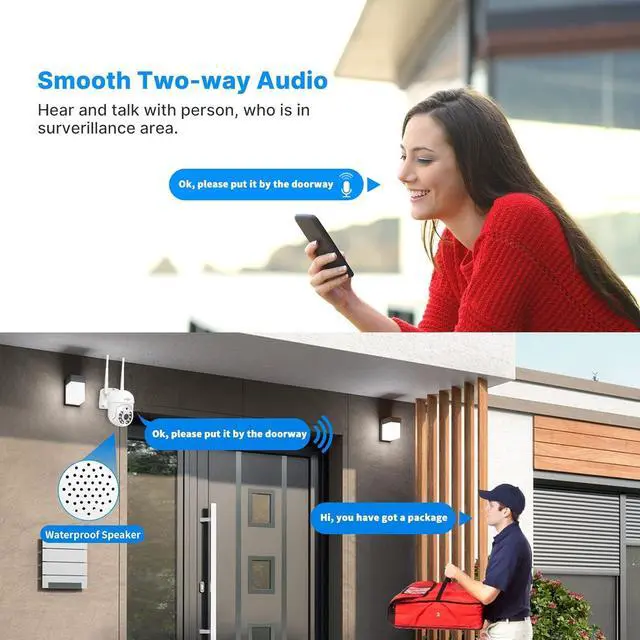 Alt view image 3 of 6 - 5mp, Two-Way Audio, 360 ° Tracking Monitoring Camera Wireless Hiseeu Integrated NVR 1920P 5-megapixel 4-Piece Set with Built-in 1TBHDD can be Added to 10 Channels for Remote Monitoring