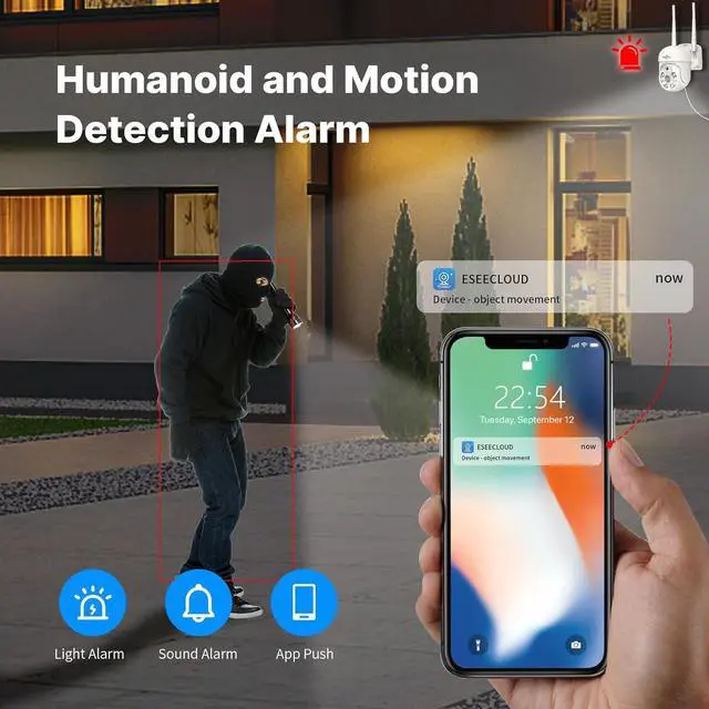 Alt view image 6 of 6 - 5mp, Two-Way Audio, 360 ° Tracking Monitoring Camera Wireless Hiseeu Integrated NVR 1920P 5-megapixel 4-Piece Set with Built-in 1TBHDD can be Added to 10 Channels for Remote Monitoring