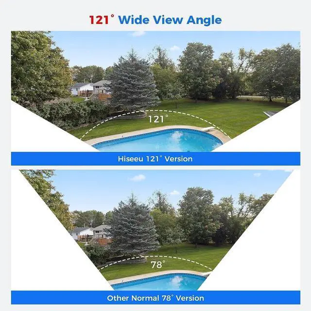 Alt view image 2 of 7 - Hiseeu [Human Vehicle Detect] 5MP PoE Camera, IP Camera Outdoor, 2 Way Audio, Spotlight&Sound Alarm, IP67 Waterproof, Remote Access, No Monthly Fee, Work w PoE NVR