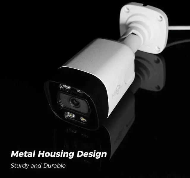 Alt view image 4 of 7 - Hiseeu [Human Vehicle Detect] 5MP PoE Camera, IP Camera Outdoor, 2 Way Audio, Spotlight&Sound Alarm, IP67 Waterproof, Remote Access, No Monthly Fee, Work w PoE NVR