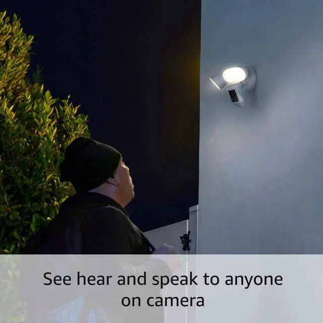 Alt view image 2 of 6 - Ring Floodlight Cam Pro with Ring Spotlight Cam Pro, Plug-In White