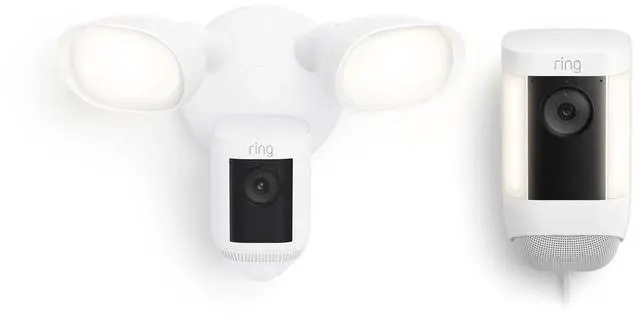 Main image of Ring Floodlight Cam Pro with Ring Spotlight Cam Pro, Plug-In White