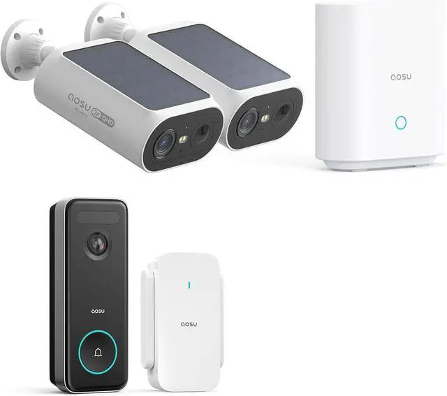 Main image of AOSU Solar Security Cameras Wireless Outdoor & Doorbell Camera