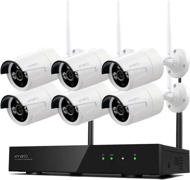 Main image of XMARTO Wireless Security Camera System 10CH 6PC 3MP Wireless Security IP Camera System(Built-in Router, Plug N Play, Mobile View, Night Vision, Supports Audio Microphones)