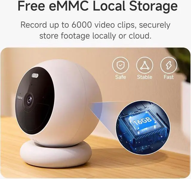 Alt view image 4 of 7 - Noorio B210 2K Wireless Outdoor Security Camera & CL200 2-Way Video Calling Indoor Camera