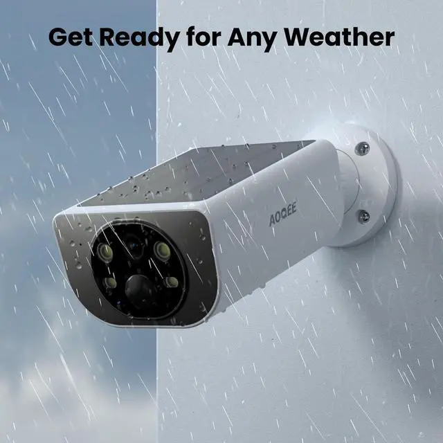 Alt view image 5 of 5 - Cameras for Home Security-2K Wireless Security Camera Outdoor with AI Motion Detection & Siren, Non-Stop Solar Powered Charging, Color Night Vision, SD/Cloud Storage, Waterproof, S1 4P