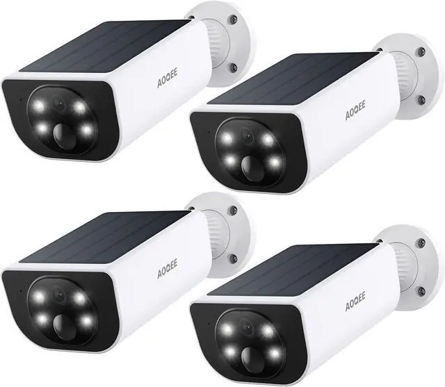 Main image of Cameras for Home Security-2K Wireless Security Camera Outdoor with AI Motion Detection & Siren, Non-Stop Solar Powered Charging, Color Night Vision, SD/Cloud Storage, Waterproof, S1 4P