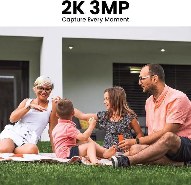 Alt view image 2 of 5 - Cameras for Home Security-2K Wireless Security Camera Outdoor with AI Motion Detection & Siren, Non-Stop Solar Powered Charging, Color Night Vision, SD/Cloud Storage, Waterproof, S1 4P