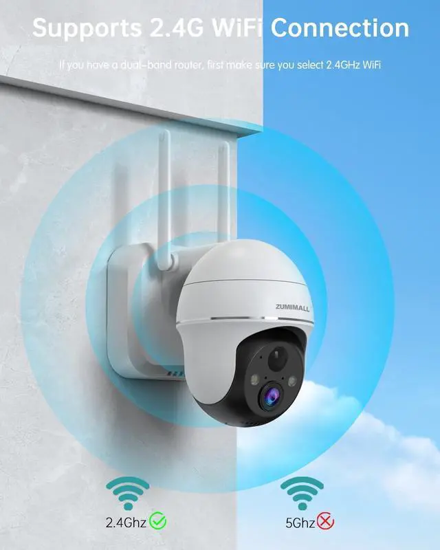 Alt view image 4 of 7 - ZUMIMALL Security Cameras Wireless Outdoor, 360°View, 2K Battery Powered Cameras for Home Security, 3MP Color Night Vision, 2-Way Talk, IP66, AI Analysis, Cloud Storage, Alexa