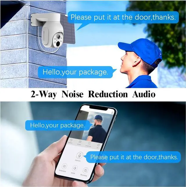 Alt view image 2 of 7 - Gadpiparty OOSSXX Extend PTZ Camera & 2-Way Audio 4MP Extend Solar Outdoor Security Cameras Wireless Solar Camera Battery Powered WiFi PIR Detection Home Indoor Video Surveillance NVR System