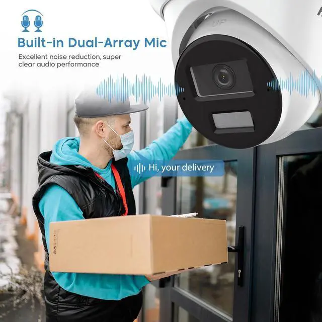 Alt view image 6 of 7 - Gadpiparty HIKV 8 Channel NVR Camera System Kit, DS-7608NXI-K2/8P 4K ACU-Sense PoE NVR, 4X DS-2CD2343G2-LI2U 4MP Dual Mic WDR IP Cameras, Facial Recognition, VCA, AI Detection, Compatible for Hikvisi