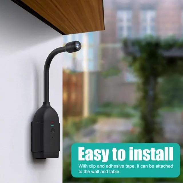 Alt view image 3 of 7 - Camera Hidden, 360 Degree Panoramic Lens Mini Security Camera Two Way Intercom, 2000mAh Flexible Setup for Toddler Garage Yard Remote Playback Night
