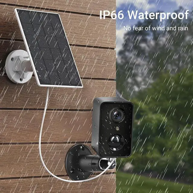 Alt view image 6 of 7 - Gadpiparty Septekon 2K Security Camera Outdoor Wireless, Solar Powered WiFi Camera, Home Surveillance System with Spotlight & Sound Alarm, IP66, 2-Way Audio, AI Detection, Requires 2.4GHz WiFi, 2pcs