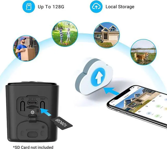 Alt view image 7 of 7 - Gadpiparty Septekon 2K Security Camera Outdoor Wireless, Solar Powered WiFi Camera, Home Surveillance System with Spotlight & Sound Alarm, IP66, 2-Way Audio, AI Detection, Requires 2.4GHz WiFi, 2pcs